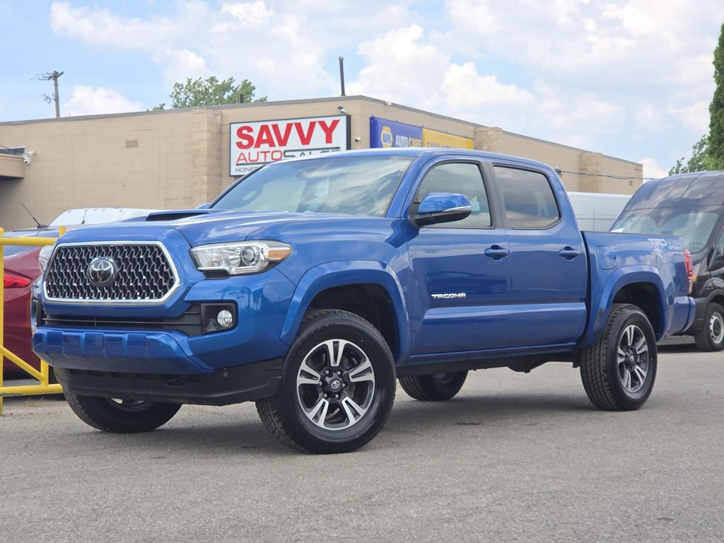 Blazing Blue 2018 Toyota Tacoma Pickup Truck Four-Wheel Drive 6-Speed Automatic