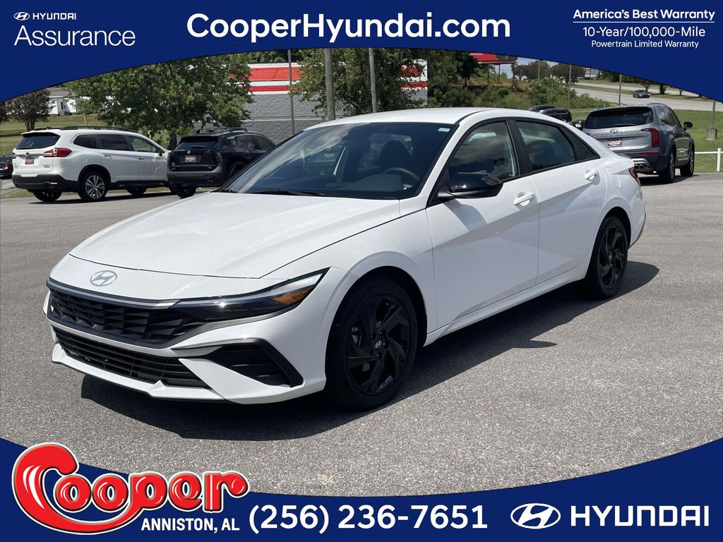 Serenity White 2026 Hyundai Elantra Sedan Front-Wheel Drive Continuously Variable Transmission