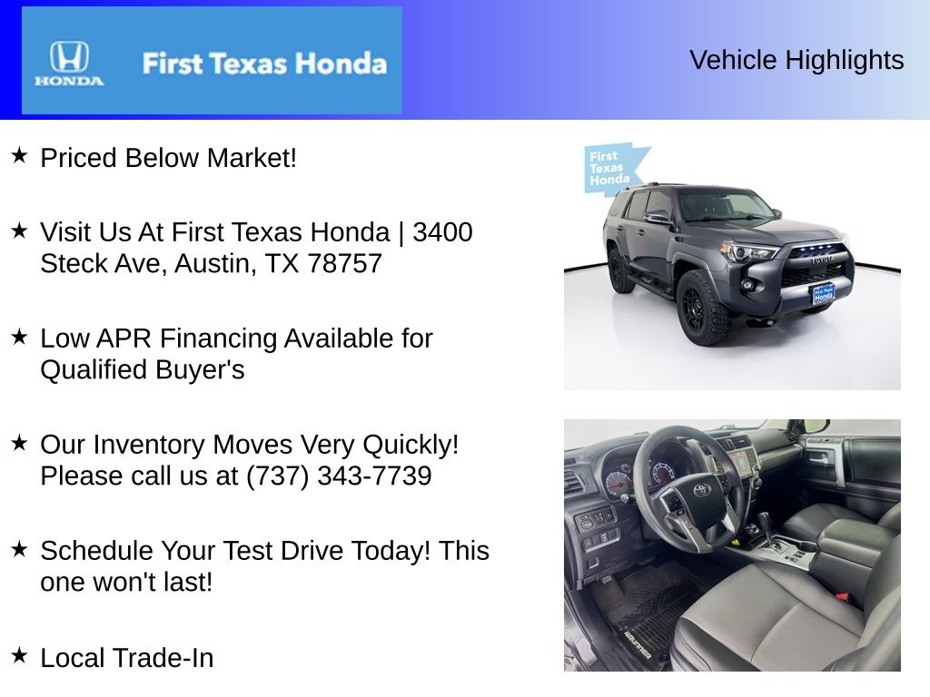 Used Car 2021 Toyota 4runner  Sr5 Premium For Sale Under $40,000 In Austin, Texas