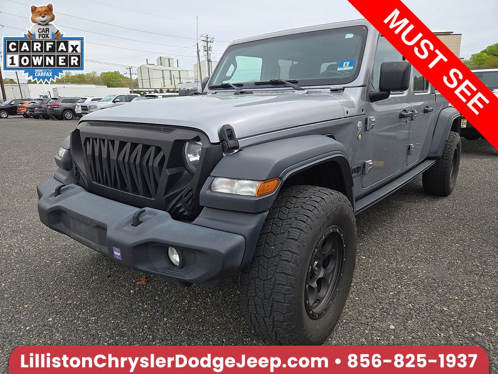 Billet Silver Metallic Clearcoat 2020 Jeep Gladiator Sport Crew Cab 4WD Pickup Truck Four-Wheel Drive 8-Speed Automatic