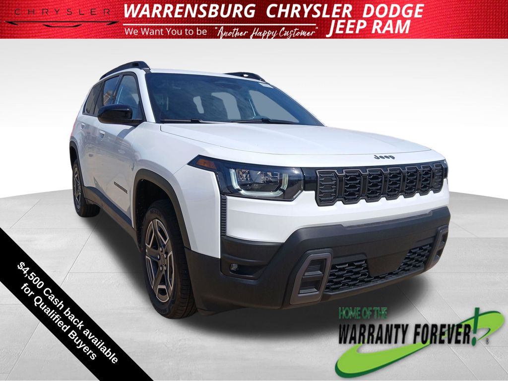 Bright White Clearcoat 2026 Jeep Cherokee SUV / Crossover Four-Wheel Drive Continuously Variable Transmission