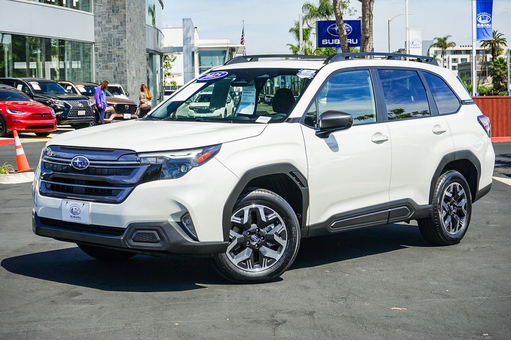 Crystal White Pearl 2025 Subaru Forester SUV / Crossover All-Wheel Drive Continuously Variable Transmission
