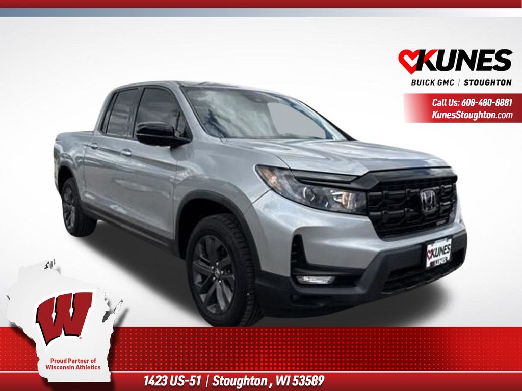 Silver 2024 Honda Ridgeline Pickup Truck All-Wheel Drive 9-Speed Automatic