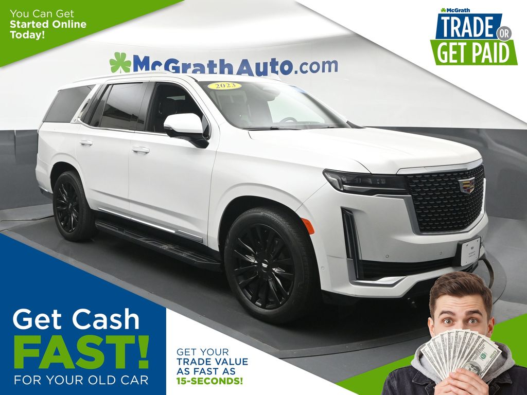 Crystal White Tricoat 2023 Cadillac Escalade SUV / Crossover Four-Wheel Drive Automatic