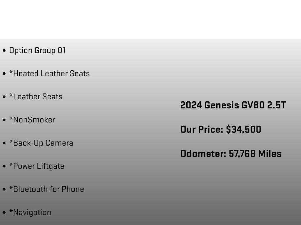 2024 Genesis GV80 2.5T - 5