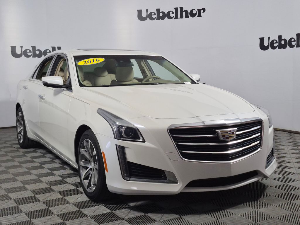 Crystal White Tricoat 2016 Cadillac CTS 3.6L Luxury RWD Sedan Rear-Wheel Drive 8-Speed Automatic