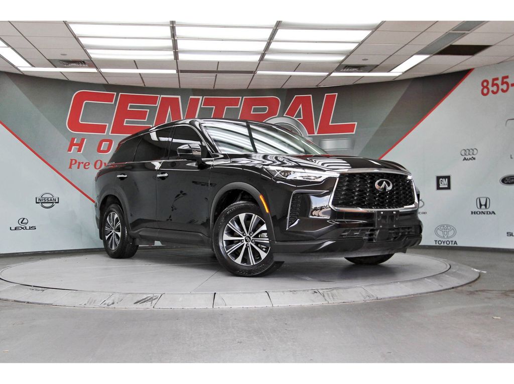 2025 INFINITI QX60 PURE Black at Central Houston Nissan