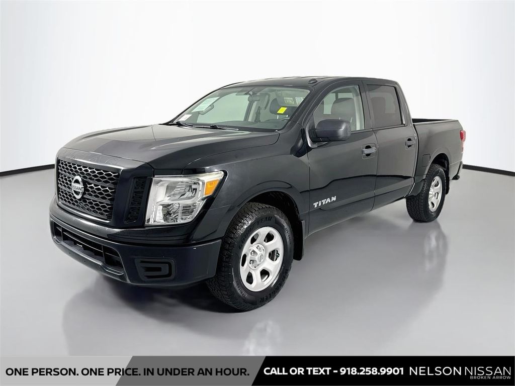 Gray (Magnetic Black Metallic) 2019 Nissan Titan Pickup Truck 4X2 7-Speed Automatic