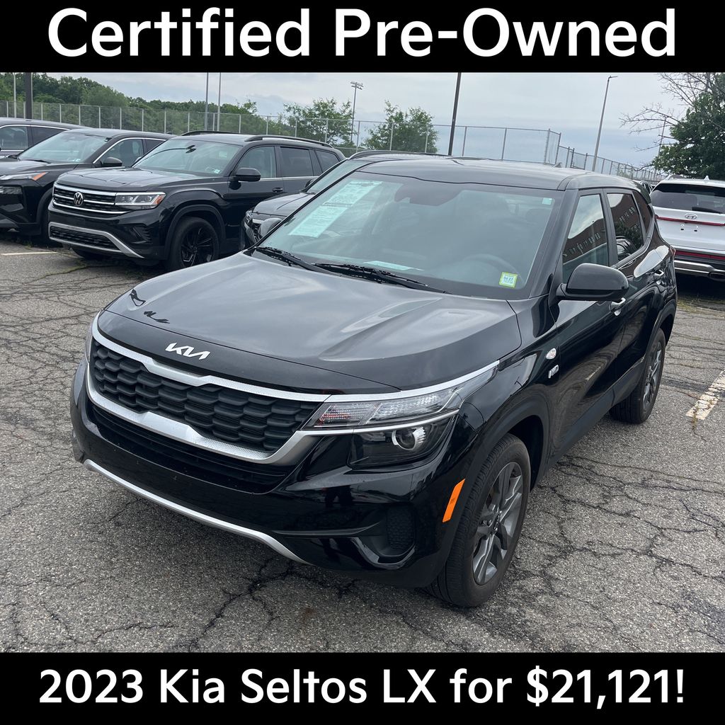 Cherry Black 2023 Kia Seltos SUV / Crossover All-Wheel Drive Continuously Variable Transmission