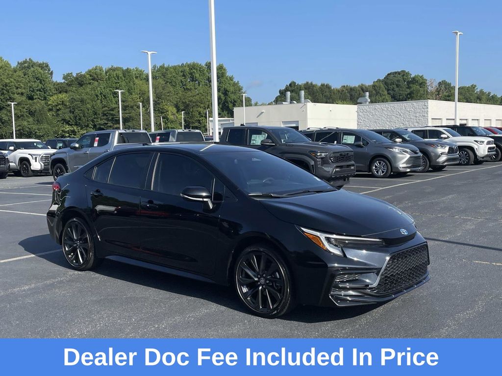 Midnight Black Metallic 2025 Toyota Corolla Hybrid Sedan Front-Wheel Drive Continuously Variable Transmission