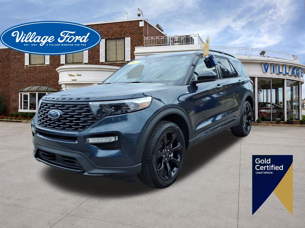 Stone Blue Metallic 2024 Ford Explorer SUV / Crossover All-Wheel Drive Automatic