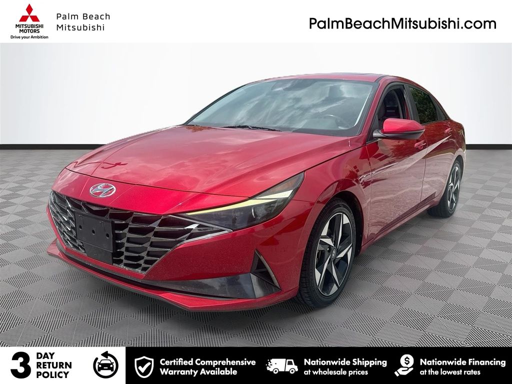 Calypso Red 2022 Hyundai Elantra Sedan Front-Wheel Drive Continuously Variable Transmission