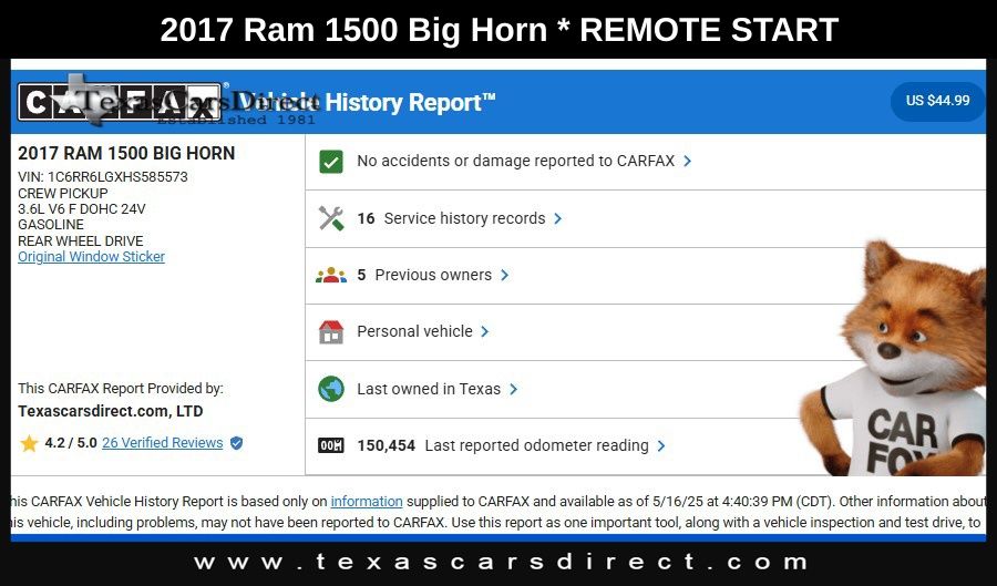 2017 RAM 1500 Big Horn photo