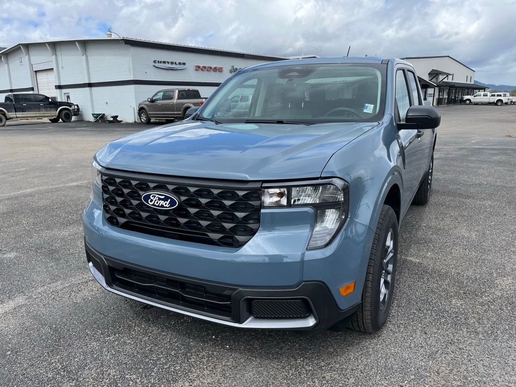 Blue (Azure Gray Metallic Tri-Coat) 2026 Ford Maverick XLT SuperCrew AWD Pickup Truck All-Wheel Drive Continuously Variable Transmission