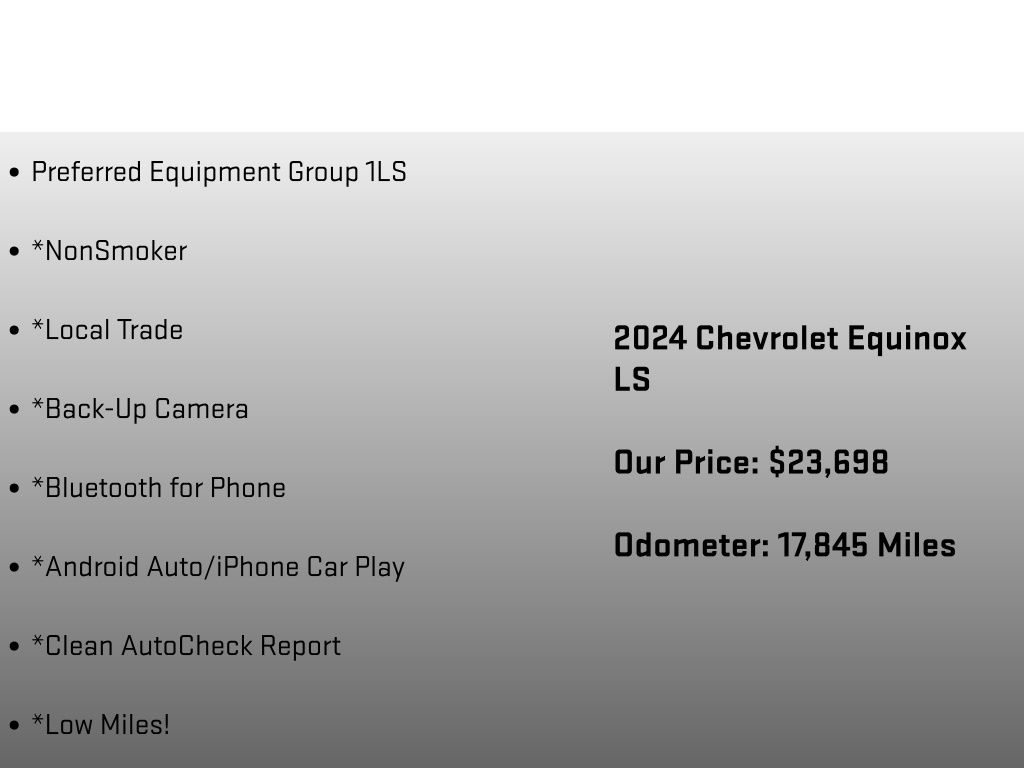 2024 Chevrolet Equinox LS White at Bob Ruth Ford