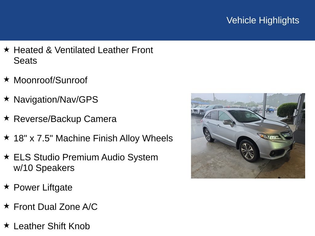 2018 Acura RDX Advance Package