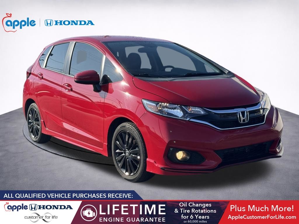 Red 2018 Honda Fit Sport Hatchback Front-Wheel Drive Continuously Variable Transmission