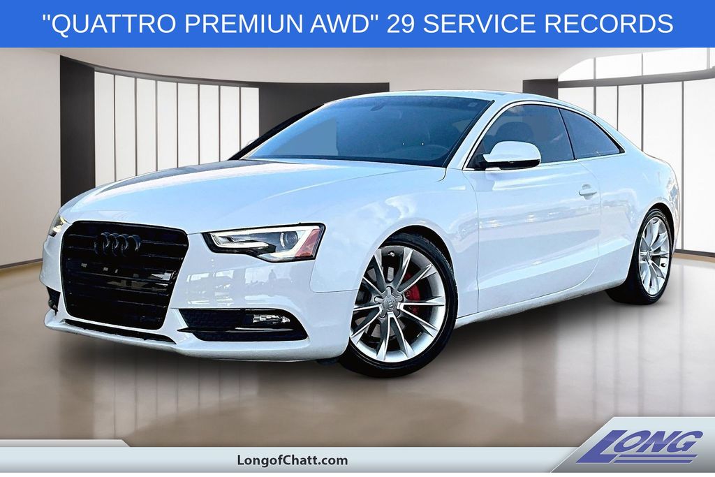 White 2014 Audi A5 2.0T quattro Premium Coupe AWD Coupe All-Wheel Drive 8-Speed Automatic