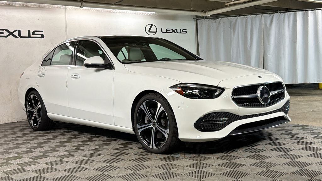 Polar White 2025 Mercedes-Benz C-Class Sedan All-Wheel Drive 9-Speed Automatic