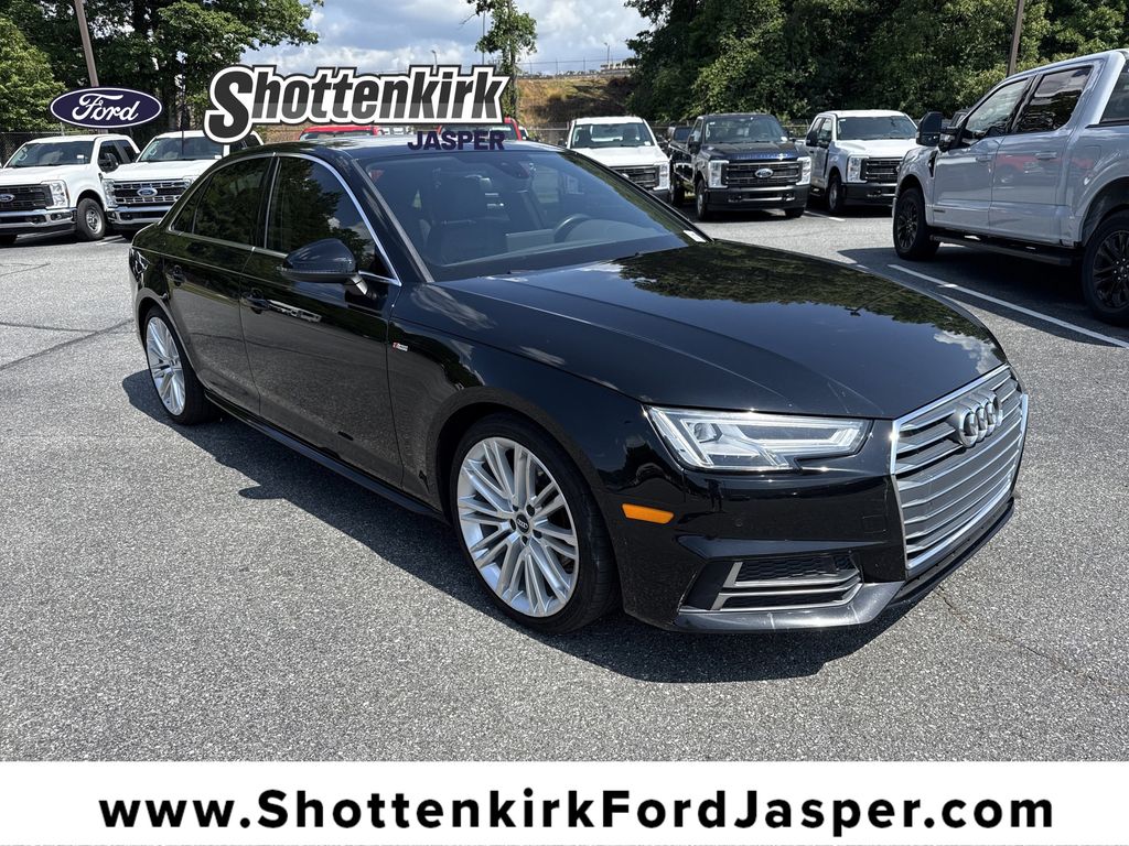 Brilliant Black 2018 Audi A4 2.0 TFSI ultra Premium Plus FWD Sedan Front-Wheel Drive 7-Speed Automatic