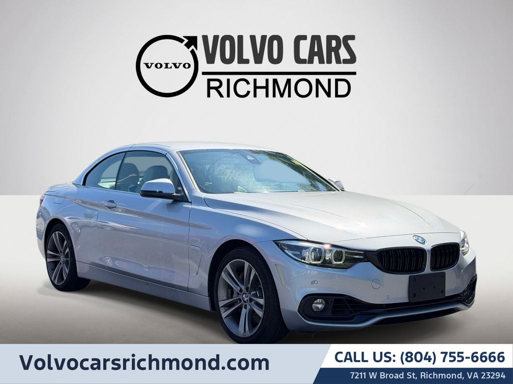 Glacier Silver Metallic 2018 BMW 4 Series Convertible All-Wheel Drive 8-Speed Automatic