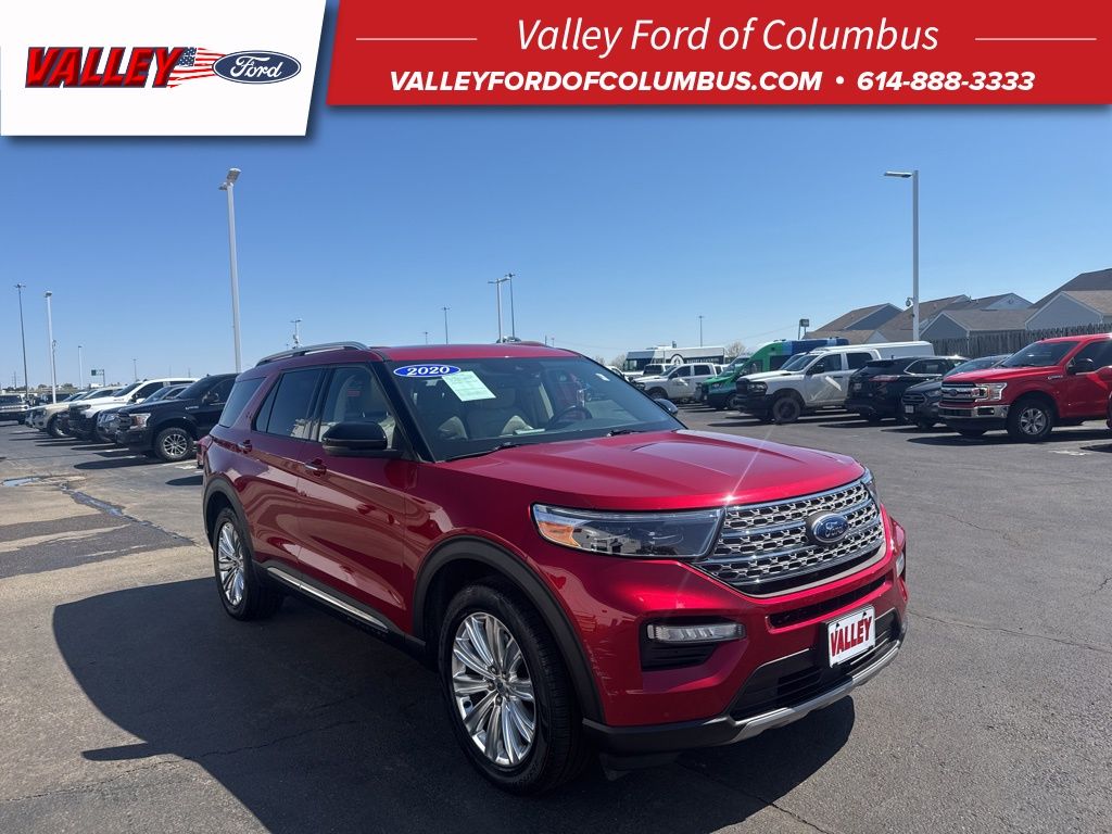 Red 2020 Ford Explorer Limited AWD SUV / Crossover All-Wheel Drive Automatic