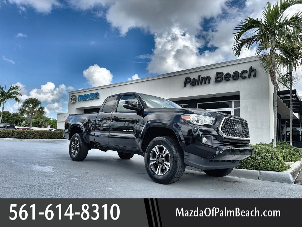 Midnight Black Metallic 2019 Toyota Tacoma Pickup Truck Four-Wheel Drive 6-Speed Automatic