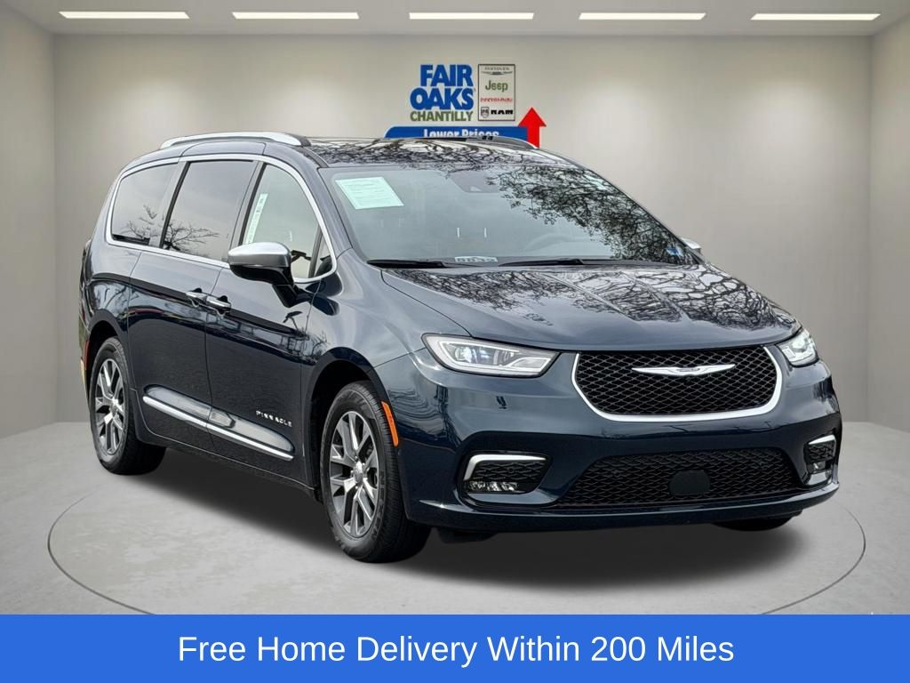 Fathom Blue Pearlcoat 2023 Chrysler Pacifica Hybrid Pinnacle FWD Minivan Front-Wheel Drive Continuously Variable Transmission