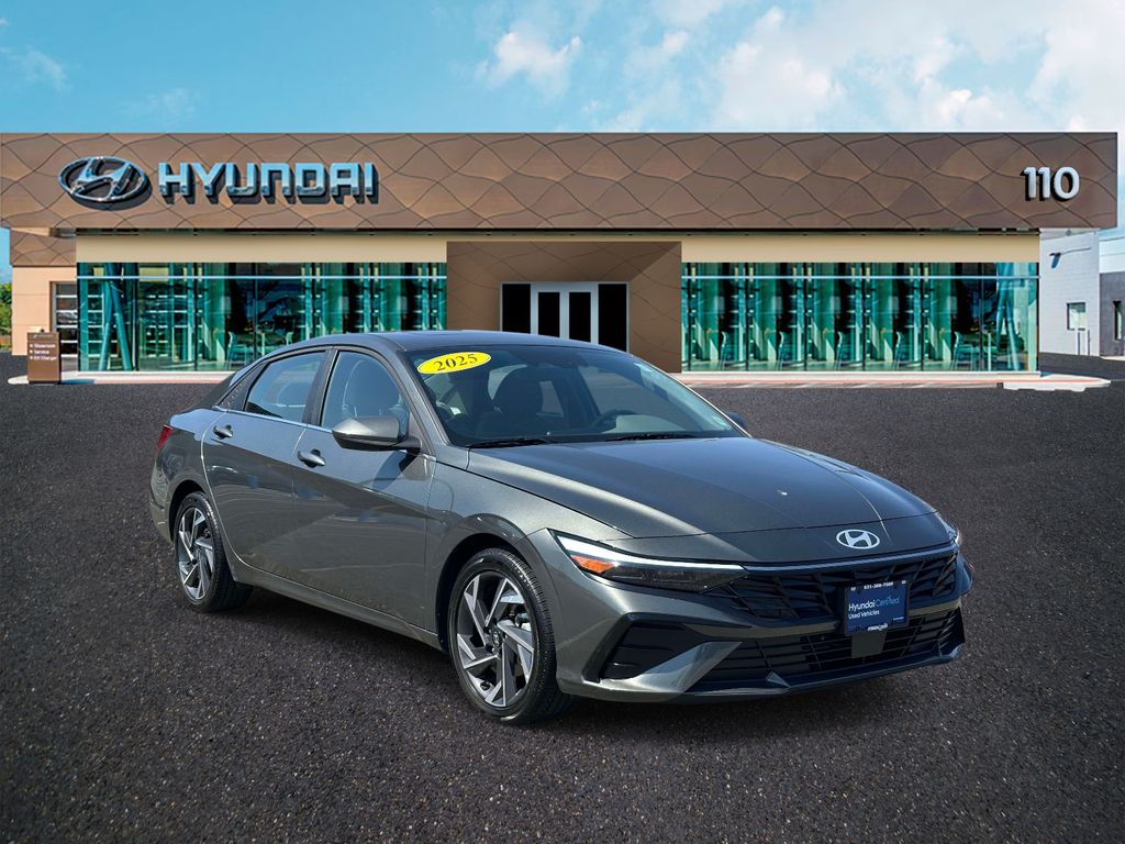 Gray 2025 Hyundai Elantra SEL Convenience FWD Sedan Front-Wheel Drive Continuously Variable Transmission