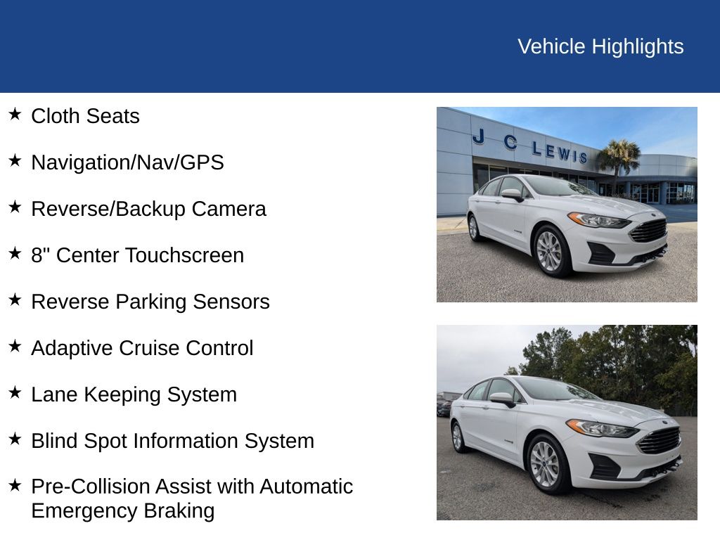 2019 Ford Fusion Hybrid SE