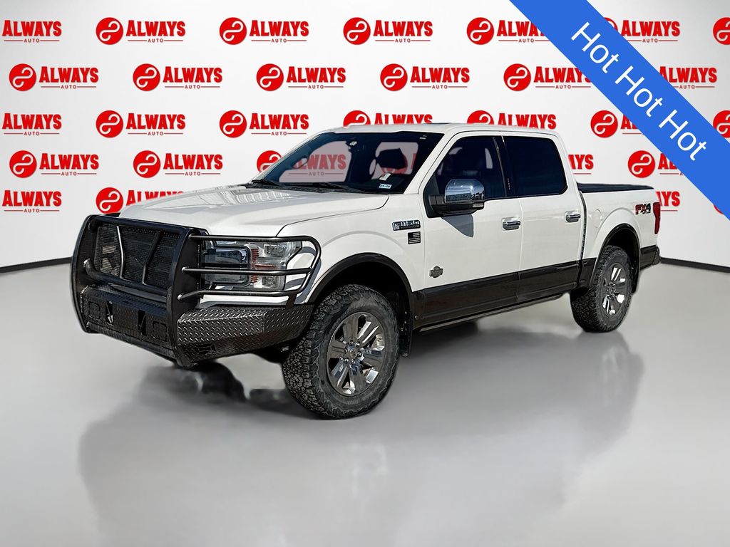 White Platinum 2018 Ford F-150 King Ranch SuperCrew 4WD Pickup Truck Four-Wheel Drive Automatic