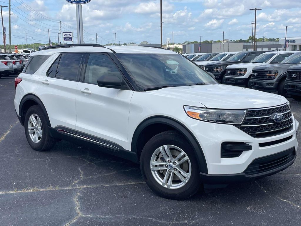 White Metallic 2024 Ford Explorer SUV / Crossover Rear-Wheel Drive Automatic
