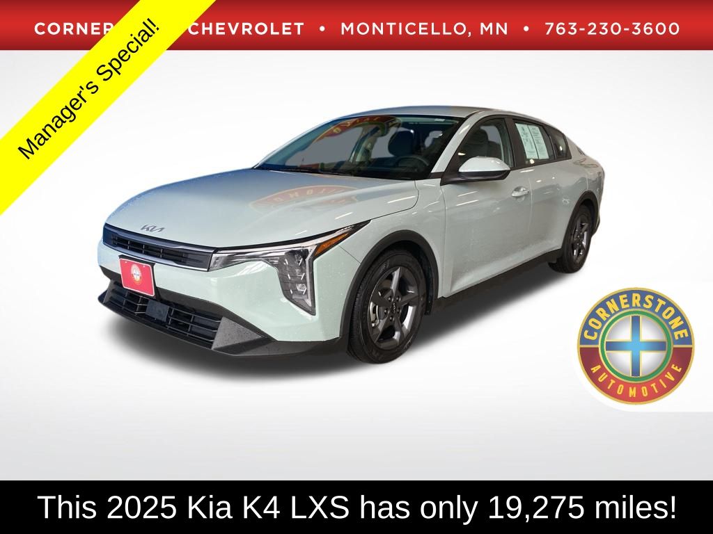 Morning Haze 2025 Kia K4 LXS FWD Sedan Front-Wheel Drive Continuously Variable Transmission