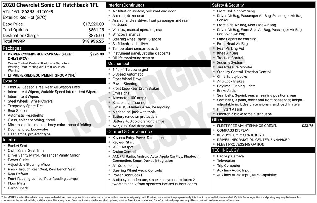 Certified Used 2020 Red Chevrolet LT image 5