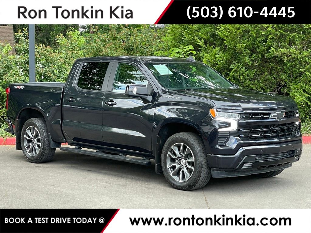 Black 2024 Chevrolet Silverado 1500 Pickup Truck Four-Wheel Drive Automatic