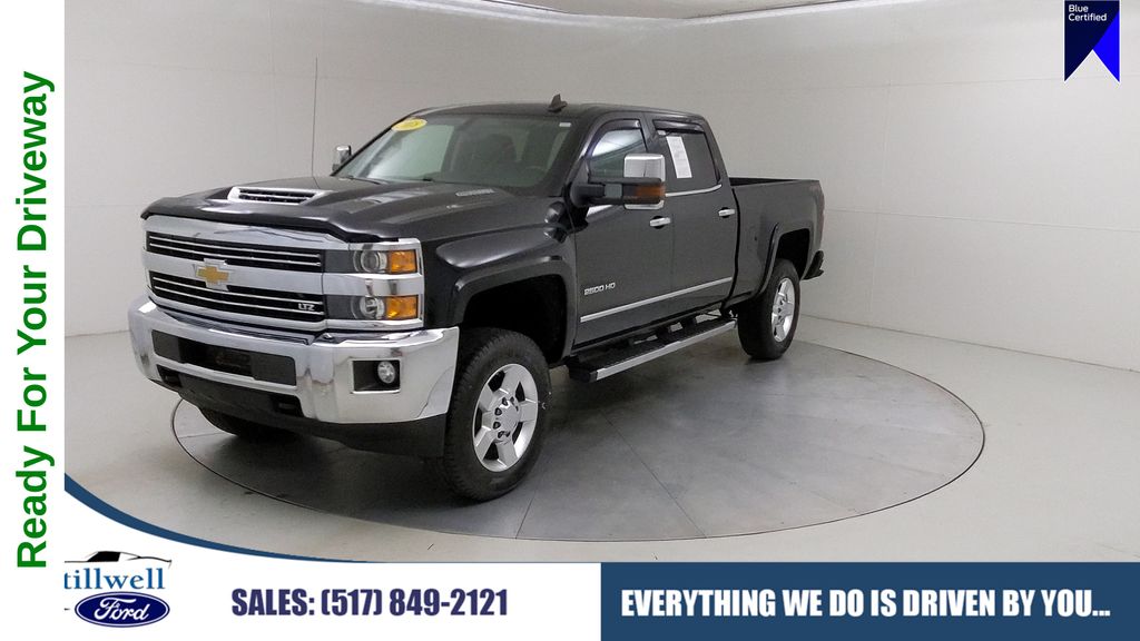 Black 2018 Chevrolet Silverado 2500HD LTZ Crew Cab 4WD Pickup Truck Four-Wheel Drive 6-Speed Automatic