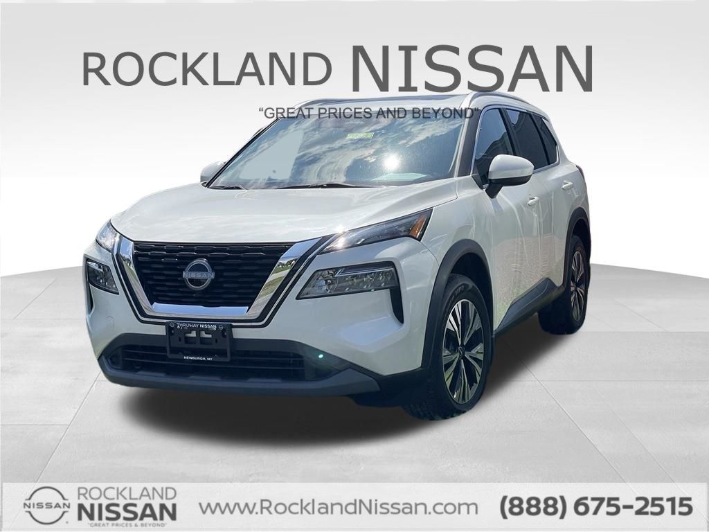 Pearl White 2023 Nissan Rogue SUV / Crossover All-Wheel Drive Continuously Variable Transmission