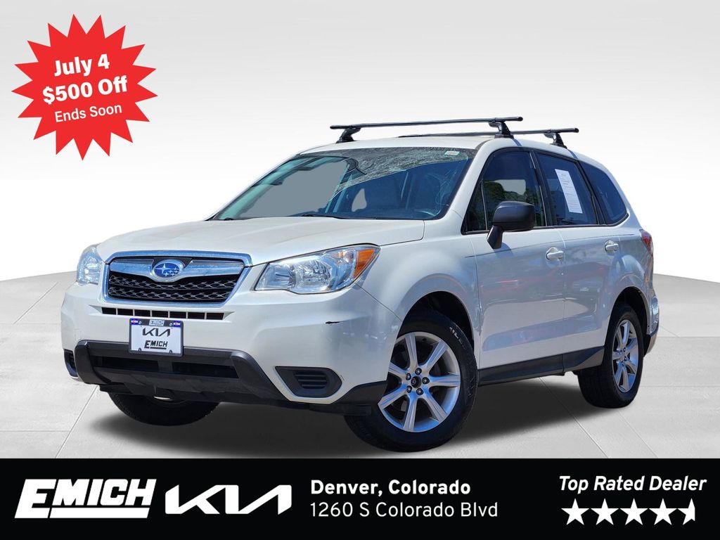 Satin White Pearl 2015 Subaru Forester SUV / Crossover All-Wheel Drive 6-Speed Manual