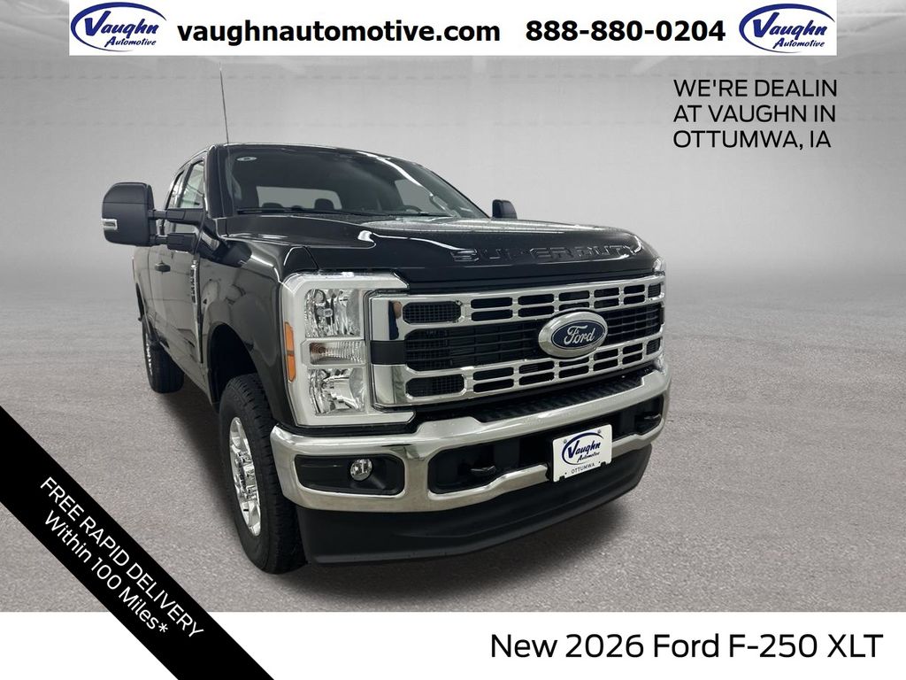 Black Metallic 2026 Ford F-250 Super Duty Pickup Truck Four-Wheel Drive Automatic