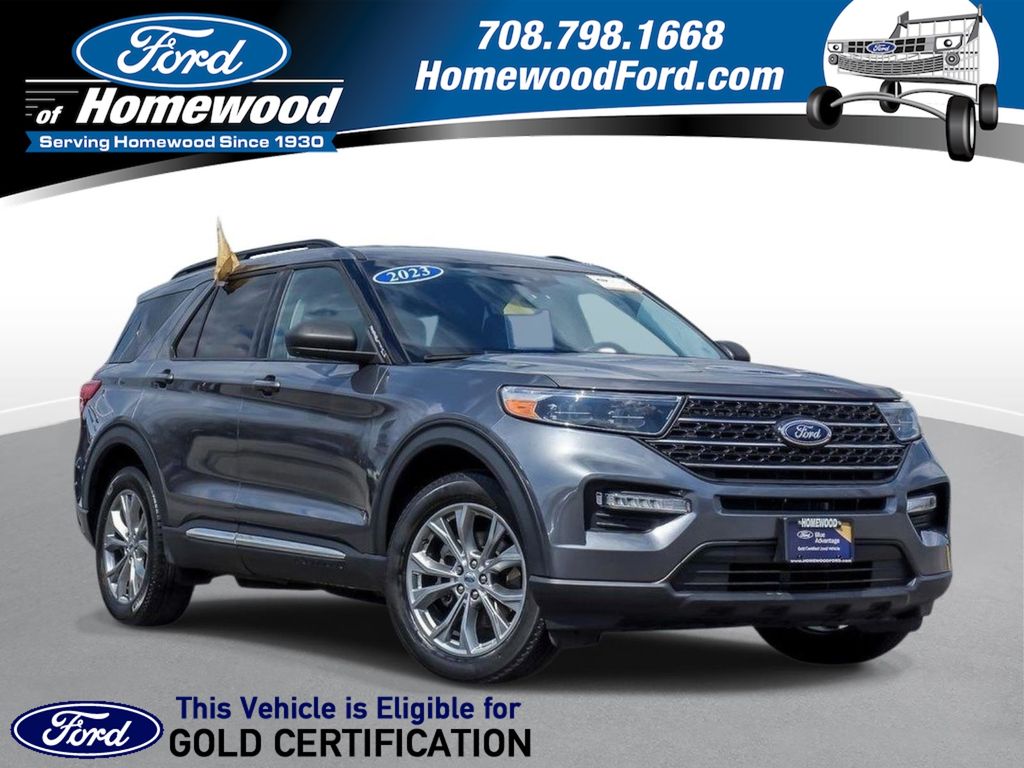 Carbonized Gray Metallic 2023 Ford Explorer XLT AWD SUV / Crossover All-Wheel Drive Automatic