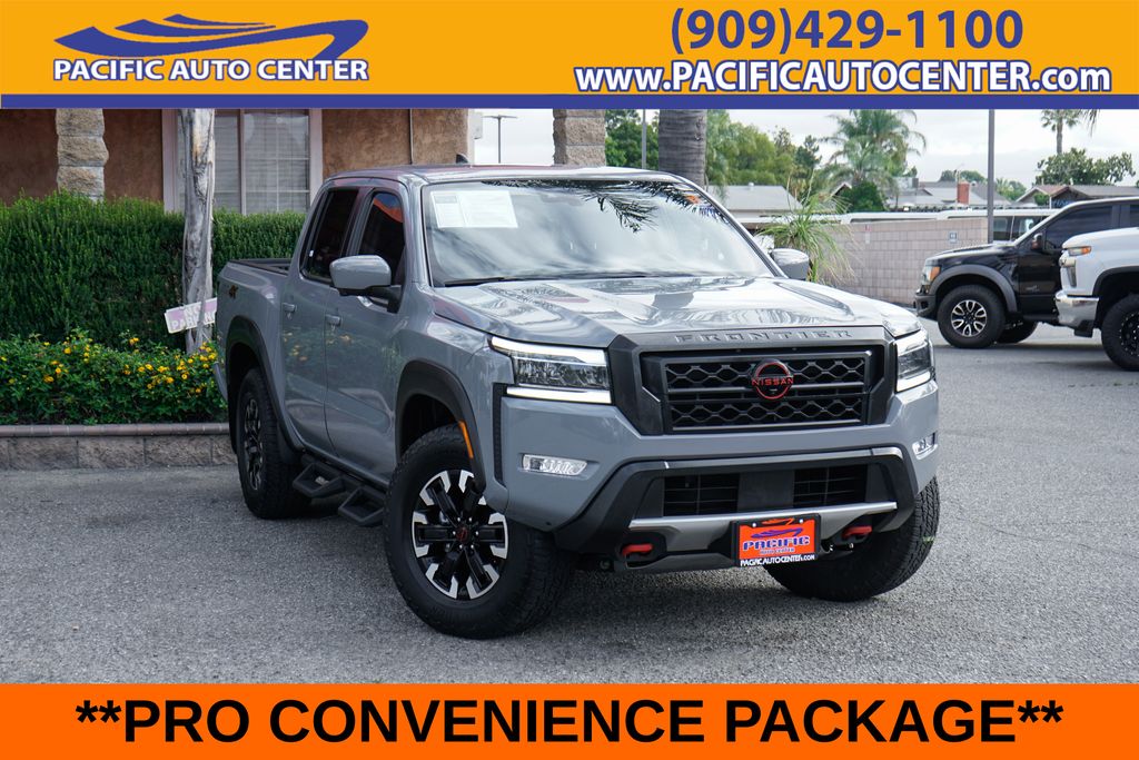 Boulder Gray Pearl 2023 Nissan Frontier Pickup Truck Four-Wheel Drive 9-Speed Automatic
