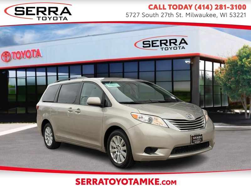 Creme Brulee Mica 2017 Toyota Sienna LE 7-Passenger AWD Minivan All-Wheel Drive 8-Speed Automatic