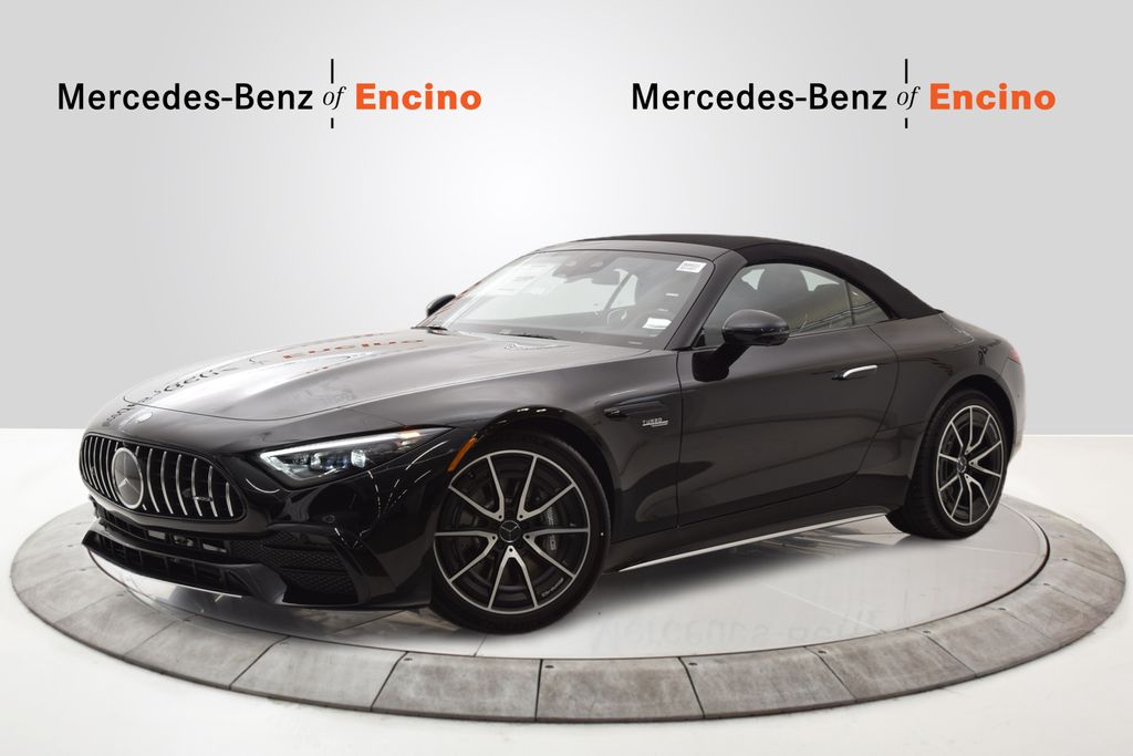 Obsidian Black 2026 Mercedes-Benz SL-Class Convertible Rear-Wheel Drive 9-Speed Automatic