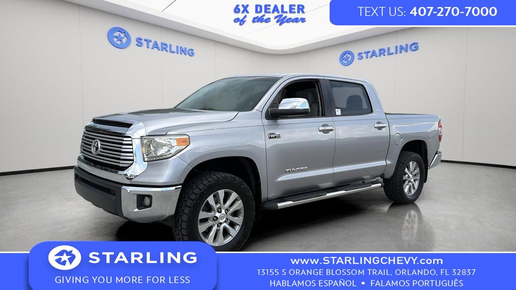 Silver Sky Metallic 2014 Toyota Tundra Pickup Truck 4X2 6-Speed Automatic Overdrive