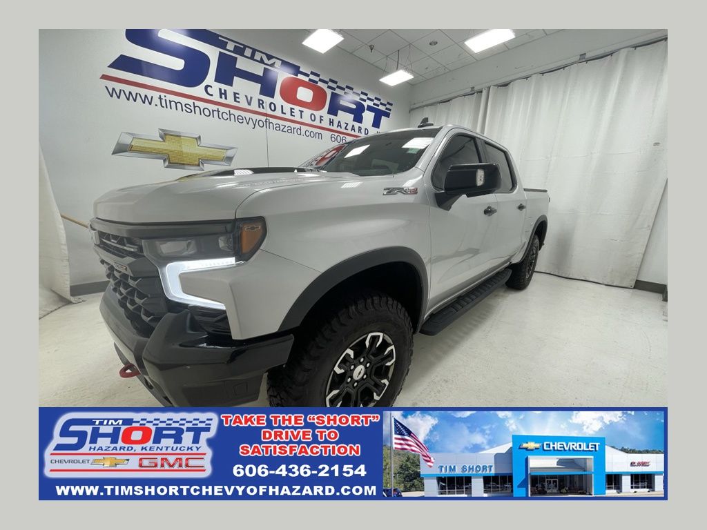 Silver 2022 Chevrolet Silverado 1500 Pickup Truck Four-Wheel Drive Automatic