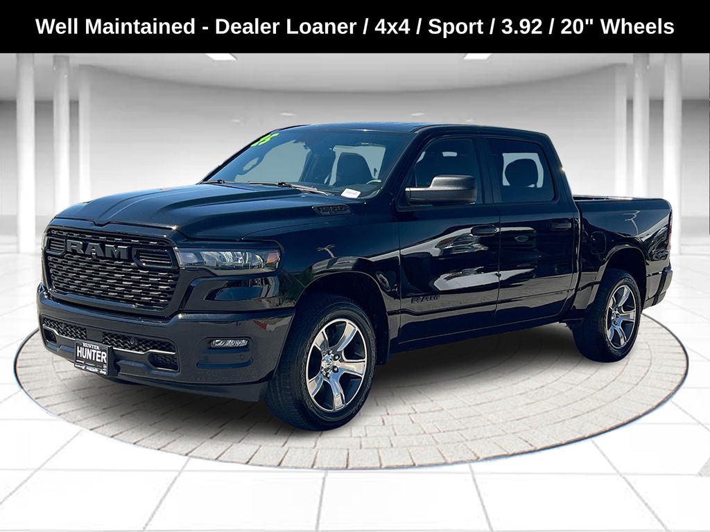 Diamond Black 2025 RAM 1500 Pickup Truck Four-Wheel Drive 8-Speed Automatic