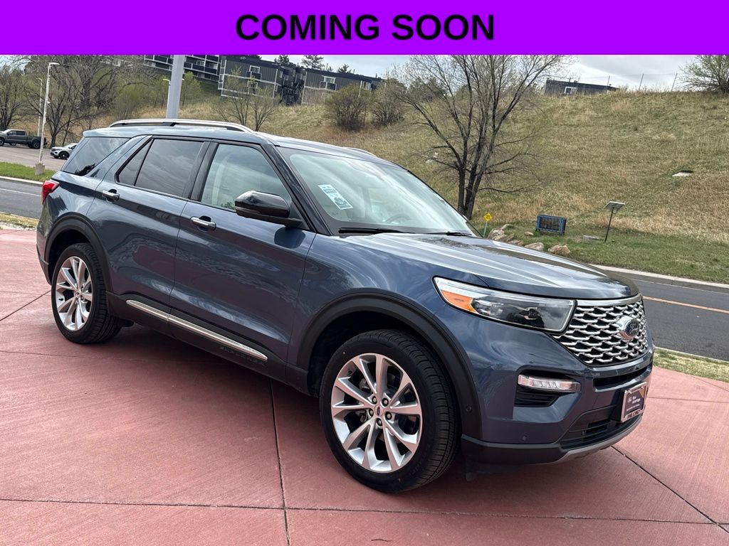 Blue 2021 Ford Explorer Platinum AWD SUV / Crossover All-Wheel Drive Automatic