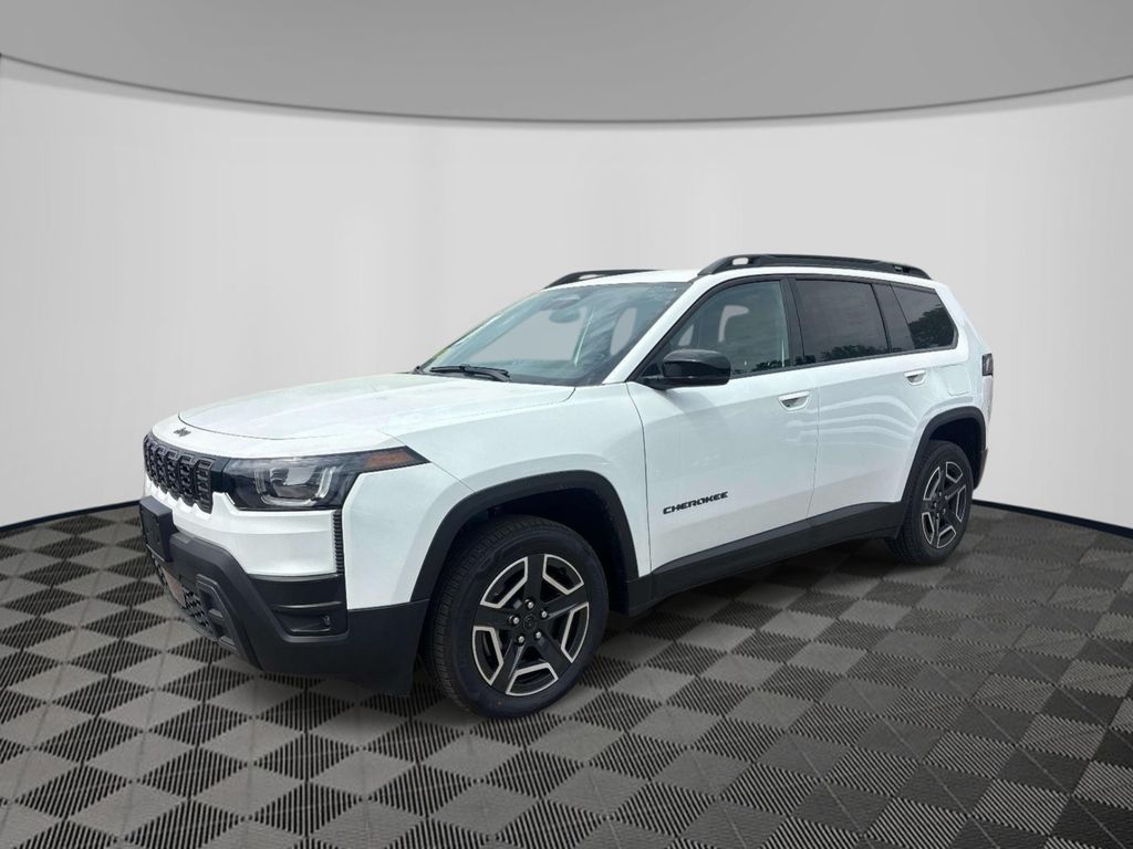 Bright White Clearcoat 2026 Jeep Cherokee SUV / Crossover Four-Wheel Drive Continuously Variable Transmission