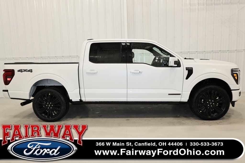 Star White Metallic Tri-Coat 2025 Ford F-150 Platinum SuperCrew 4WD Pickup Truck Four-Wheel Drive Automatic