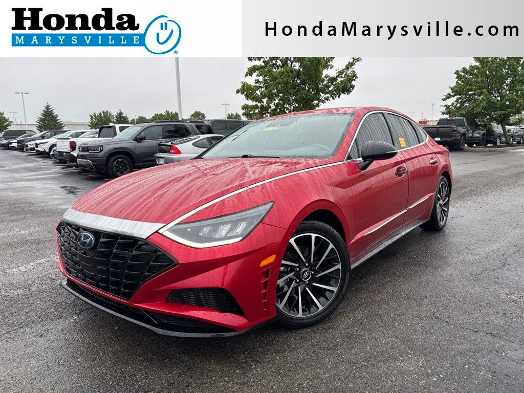 Calypso Red 2020 Hyundai Sonata Sedan Front-Wheel Drive 8-Speed Automatic Overdrive
